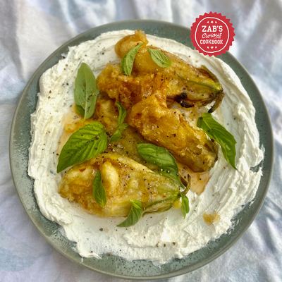 Hot Honey Fried Squash Blossoms