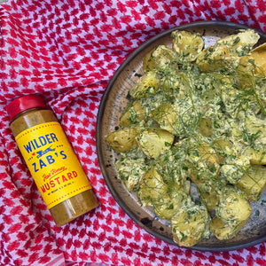 Hot Honey Mustard Potato Salad with Pickled Fennel and Herbs